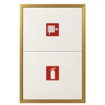 جعبه آتش نشانی دو کابین فریم و درب گالوانیزه با قاب استیل 180X85