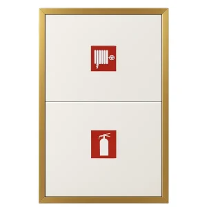 جعبه آتش نشانی دو کابین فریم و درب گالوانیزه با قاب استیل 180X85