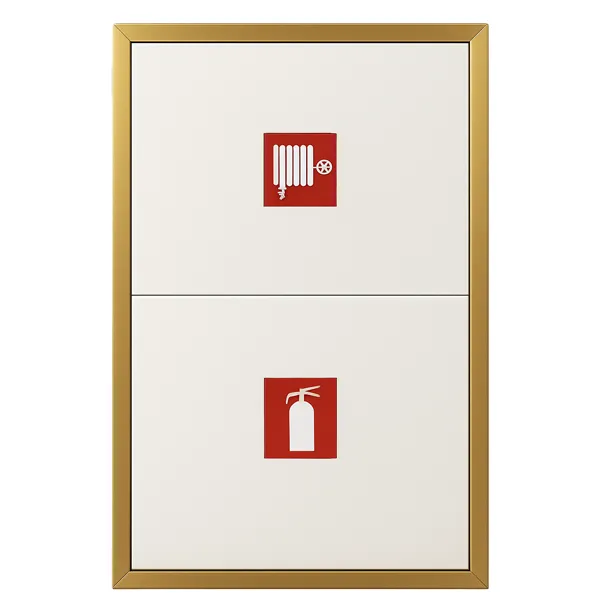 جعبه آتش نشانی دو کابین فریم و درب گالوانیزه با قاب استیل 180X85
