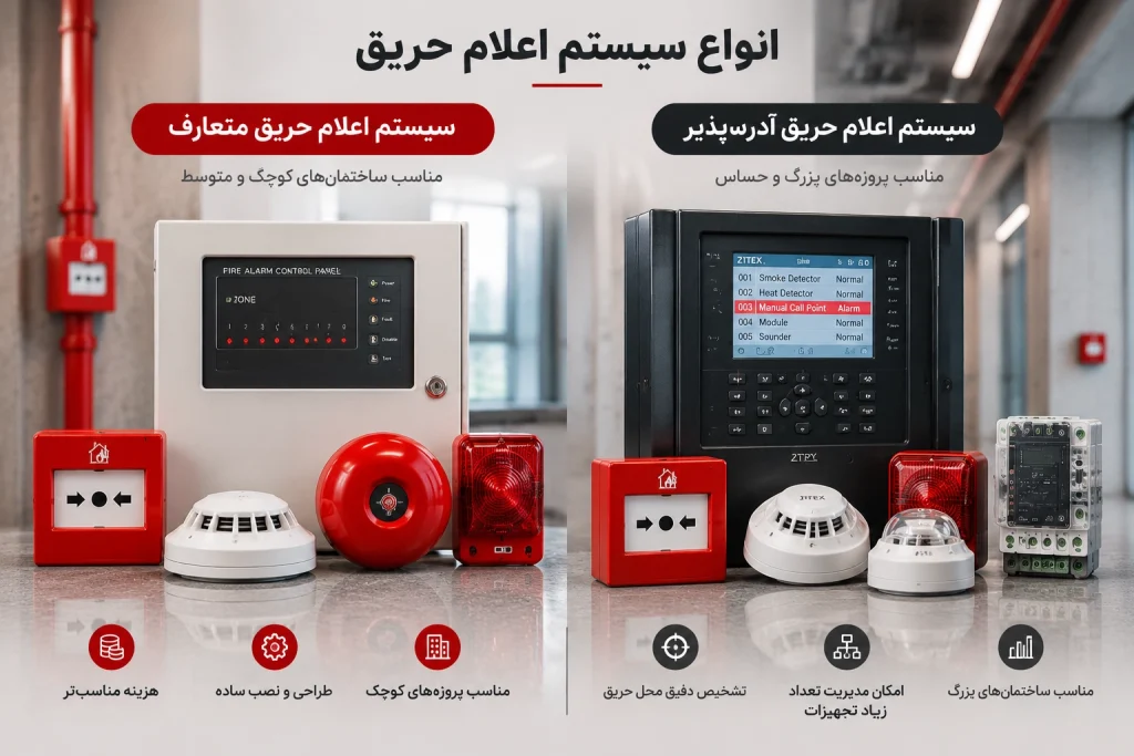 انواع سیست اعلام حریق