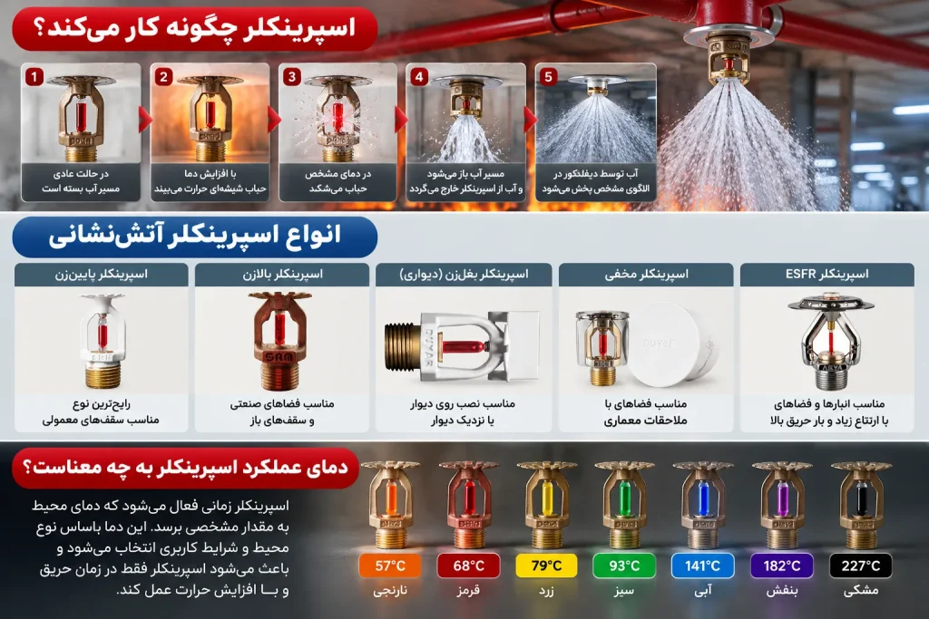 دمای عملکرد اسپرینکلر به چه معناست؟