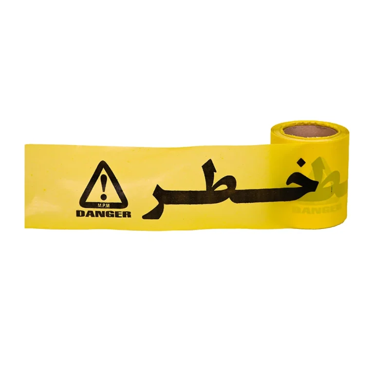نوار خطر ترافیکی ۱۰ سانتی‌متری رول ۱۵۰ متر